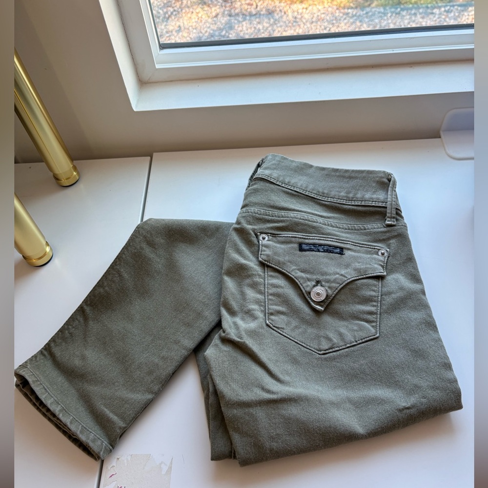 Hudson Jeans Olive Green Khaki Ankle Skinny Pants Size 27